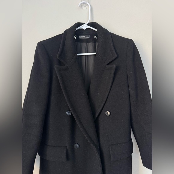 Vintage Coat Made in USA Harve Bernard Women’s Black Ember Wool Coat Sz 6 - Picture 5 of 14